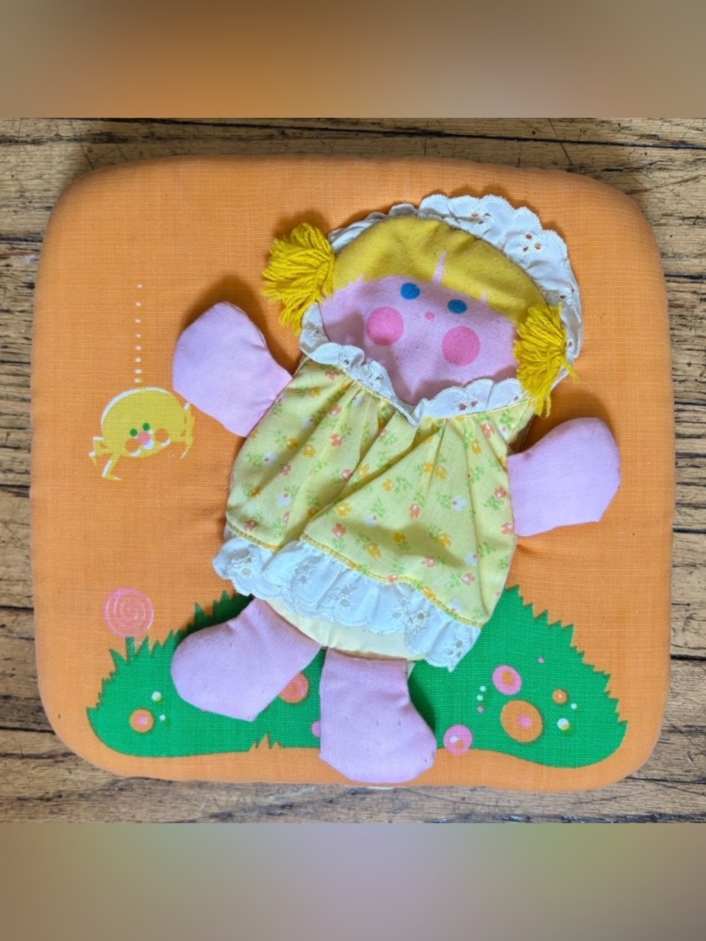 Vintage Fisher Price Little Miss Muffet Play Pillow with Removable Doll 1977